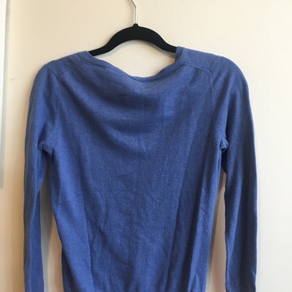 J Crew Blue V-Neck Sweater - Picture 2 of 4